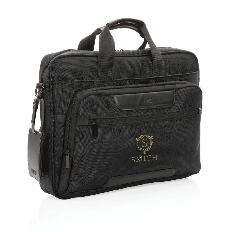 Canvas laptop bag with a detachable shoulder strap for versatilityAWARE™ RPET Voyager 15.6inch laptop bag