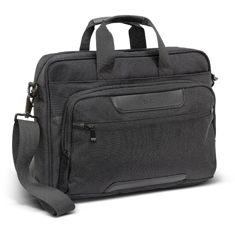 Soft-sided laptop bag with a magnetic closure for easy accessSwiss Peak Voyager Laptop Bag