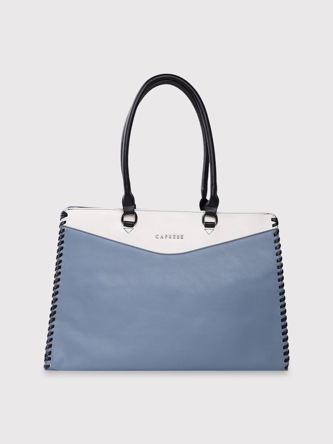 Leather laptop bag with hand-stitched details for a luxury touchCaprese Rome Laptop Satchel Large Blue