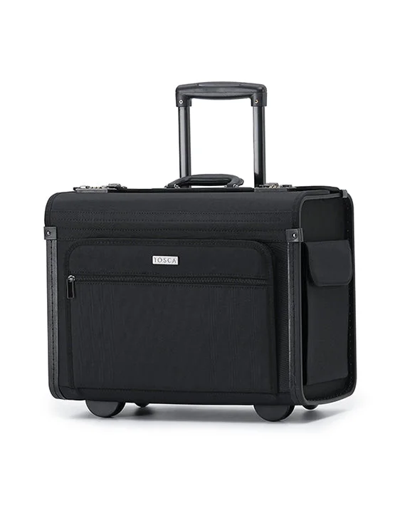 Expandable laptop bag to accommodate additional itemsTosca - TCA2601 Soft sided Pilots case - Black