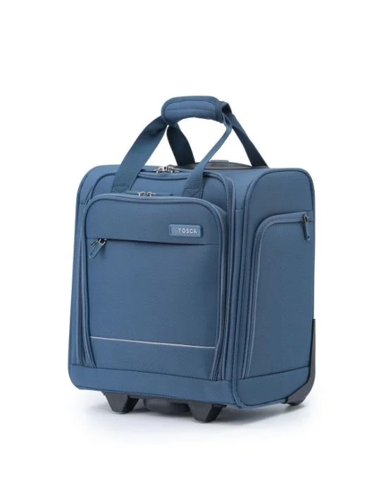 Waterproof laptop bag with a rain cover for outdoor enthusiastsTosca - AIR5055 Underseat Trolley case - Blue