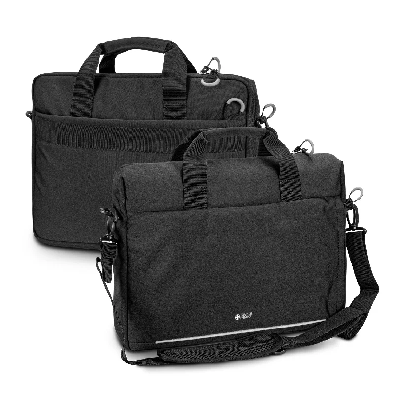 Soft-sided laptop bag with a magnetic closure for easy accessSwiss Peak RFID Laptop Bag