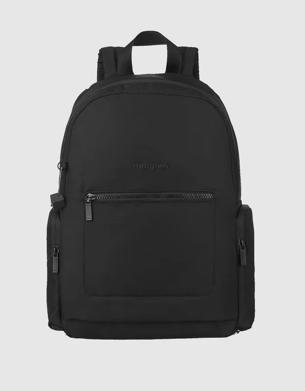 Canvas laptop bag with a detachable shoulder strap for versatilityHedgren - HITC14.003 Outing 13.3in Rfid backpack - Black