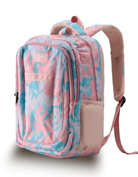 Soft-sided laptop bag with a magnetic closure for easy accessTosca - TCA936-M Small Backpack - Pink/Palm