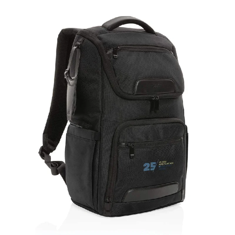 Soft-sided laptop bag with a magnetic closure for easy accessAWARE RPET Voyager 15.6 Laptop Backpack