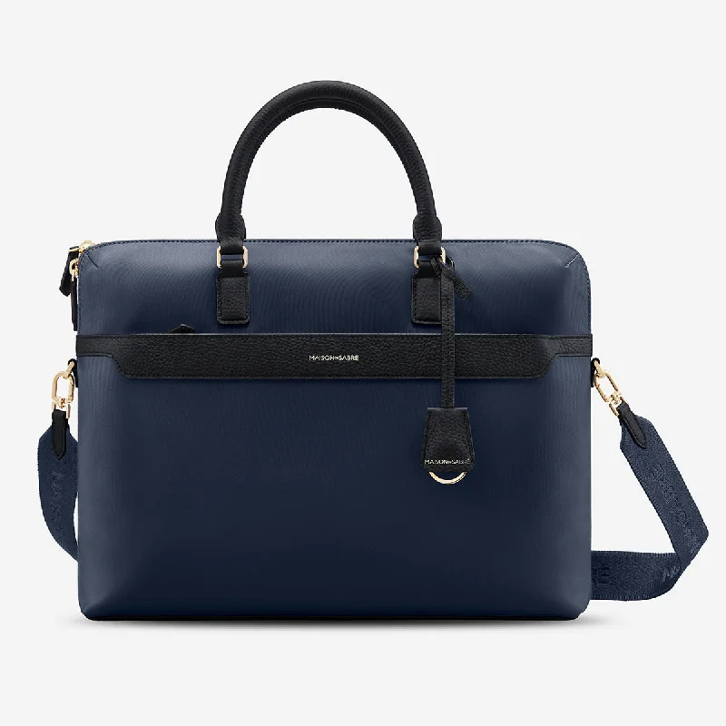 Soft-sided laptop bag with a magnetic closure for easy accessThe Resilon™ Nylon Laptop Bag - Sabré Blue