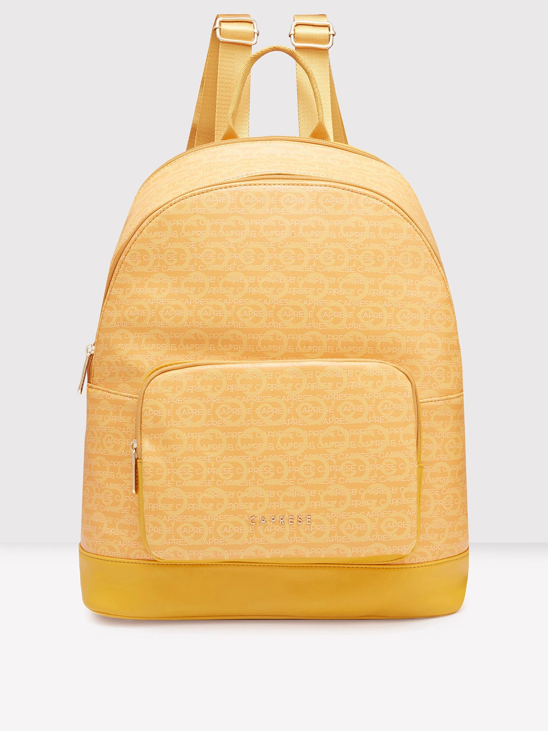 Leather laptop bag with hand-stitched details for a luxury touchCaprese Cleo Laptop Backpack Large Yellow