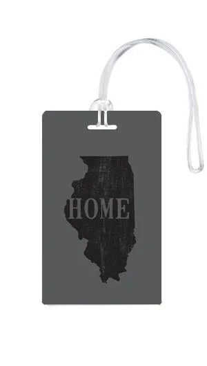 Leather luggage handles for a comfortable and stylish grip612 My Home State Illinois Luggage Tag