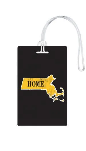 Travel document holders with multiple slots for passports and tickets612 My Home State Massachusetts Luggage Tag