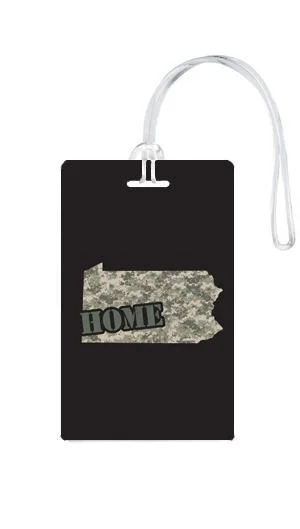 Anti - theft RFID blocking travel wallet for safe money and card storage612 My Home State Pennsylvania Luggage Tag