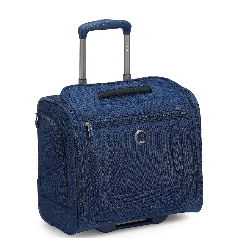 Leather luggage handles for a comfortable and stylish gripDelsey Helium DLX 2-Wheel Underseater