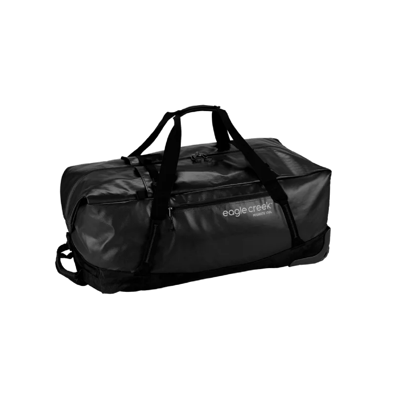 Earplugs and eye masks set for a good sleep during long - haul flightsEagle Creek Migrate Wheeled Duffel 130L