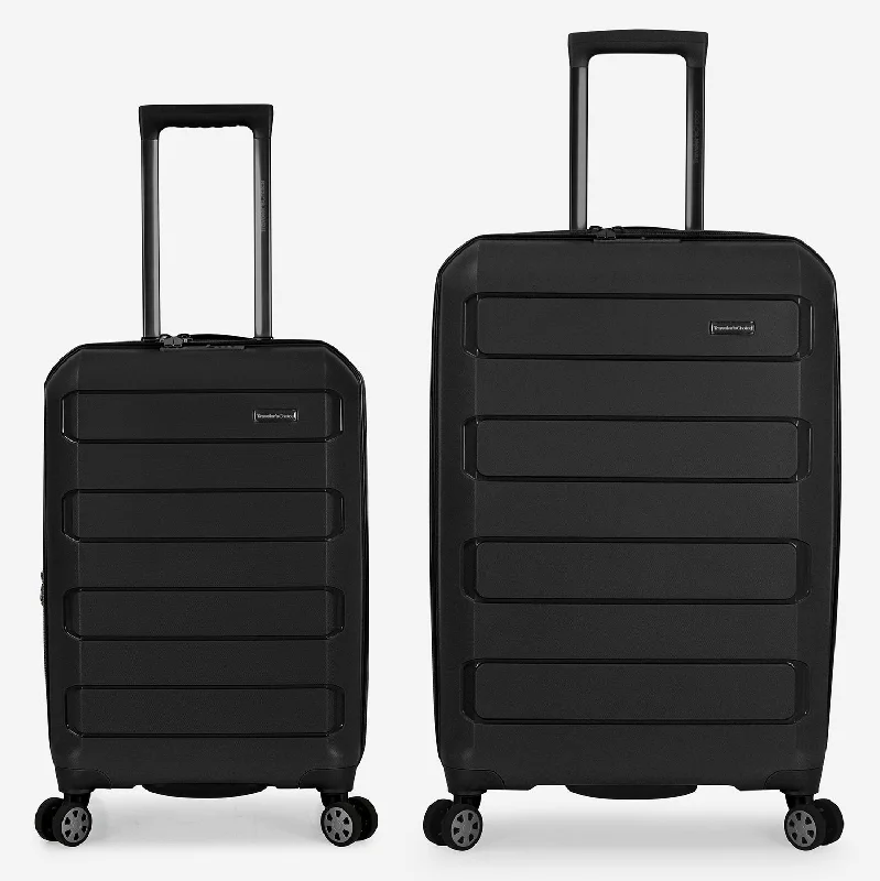 Compact carry - on travel bag with spinner wheels for easy maneuvering in airportsPagosa 2-Piece Luggage Set