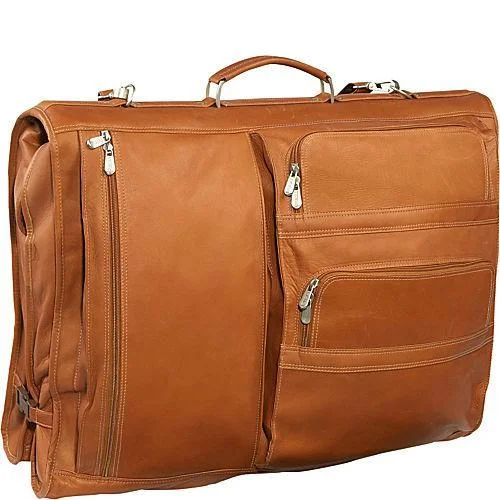 Travel document holders with multiple slots for passports and ticketsPiel Leather Executive Expandable Garment Bag