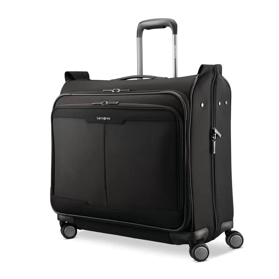 Soft - sided travel bag with reinforced corners for durabilitySamsonite Silhouette 17 Spinner Garment Bag