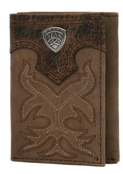 Money clips with built-in bottle openersARIAT Distressed Brown w/ Boot Stitching Leather Wallet