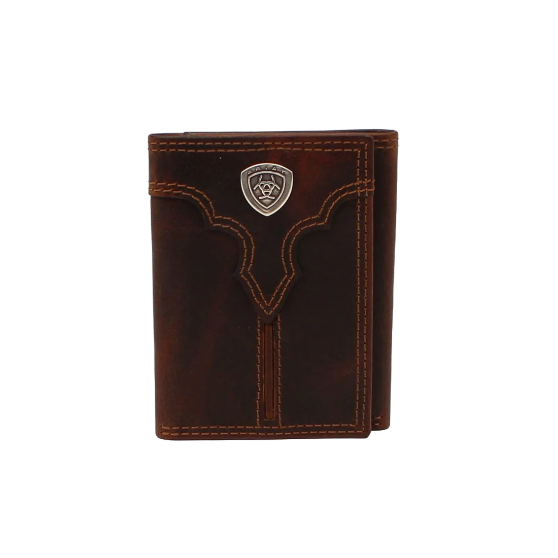 Custom money clips for corporate giftsARIAT Men's Brown Leather Tri-Fold Wallet