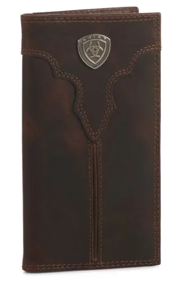 Eco-friendly money clips made from sustainable materialsARIAT Men's Dark Brown Leather Wallet