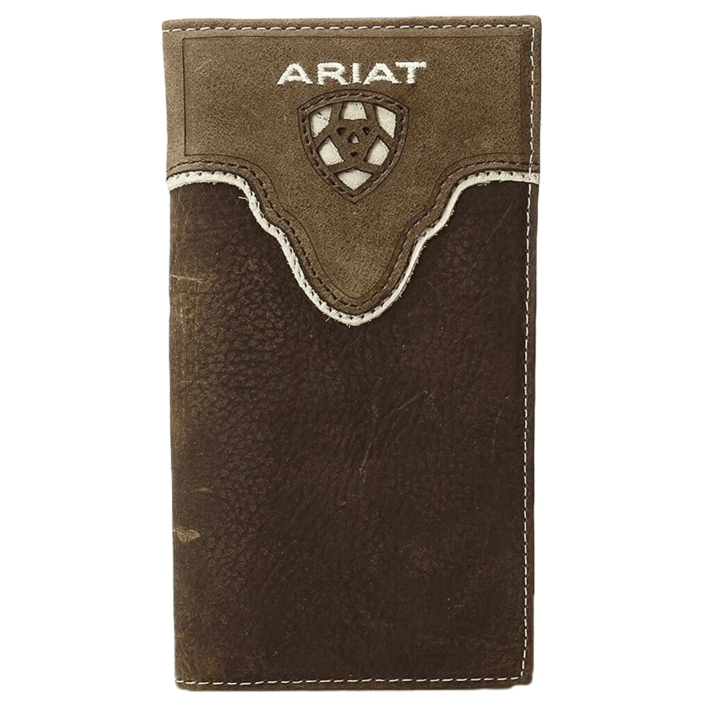 Personalized engraved money clips for menARIAT Men's Distressed Brown Shield Inlay Bi-Fold Wallet