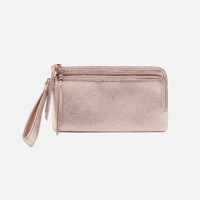 How to choose the right money clipDayton Wristlet In Metallic Leather - Pink Gold Metallic