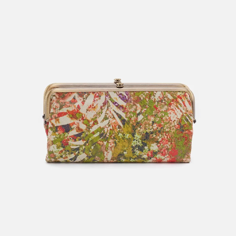 Eco-friendly money clips made from sustainable materialsLauren Clutch-Wallet in Printed Leather - Tropic Print