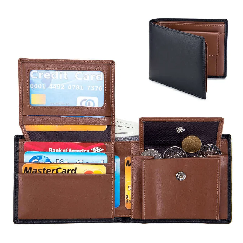 Elegant money clips for weddingsVersatile Leather RFID Folding Wallet