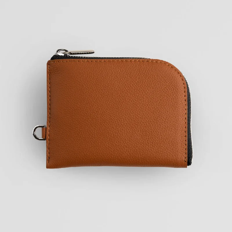 Eco-friendly money clips made from sustainable materialsZip Wallet (Brown)