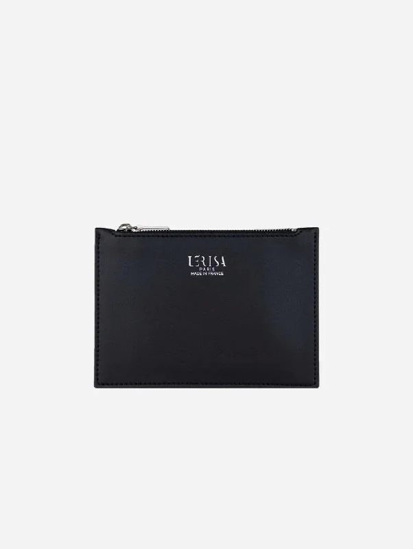 How to choose the right money clipOra Mini Vegan Grape Leather Zip Pouch | Black