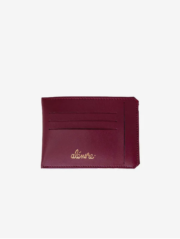 Top-rated money clips for everyday useJasmin Vegan Apple Leather Compact Wallet | Bordeaux