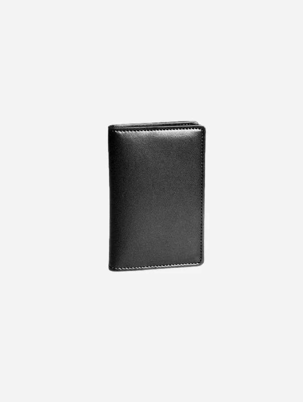 Vintage-style money clips for collectorsPremium RFID Apple Leather Compact Vegan Wallet | Black