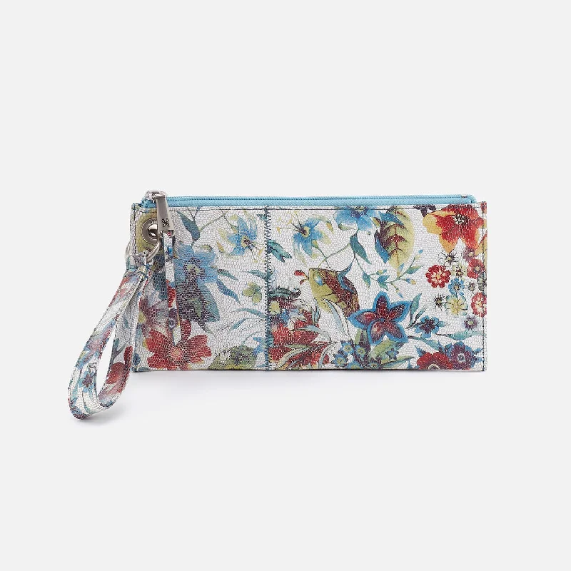 Elegant money clips for weddingsVida Wristlet in Printed Leather - Botanic Print