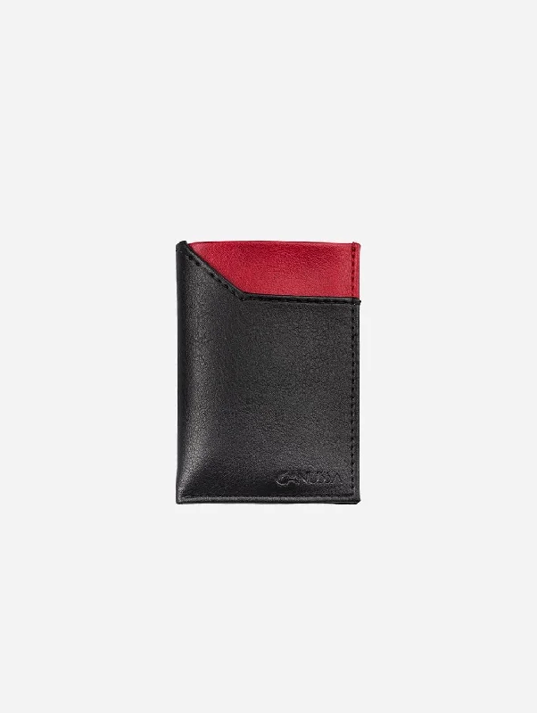 How to clean and maintain metal money clipsSlim Vegan Leather Cardholder | Black & Red