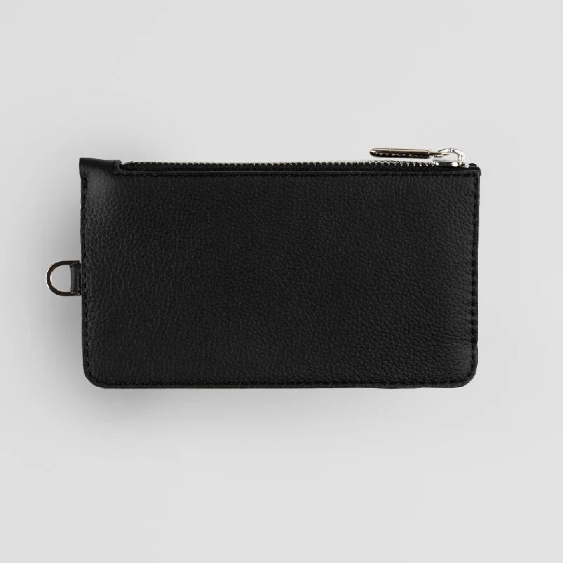 Money clips for women with sleek designsZip Pouch Wallet (Black)