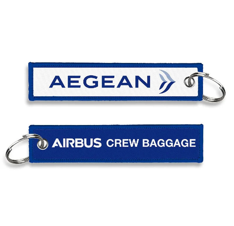 Foldable Passport Covers & Wallets Made of Flexible PVC for Easy StorageAegean Airlines Crew Baggage Embroidered Tag