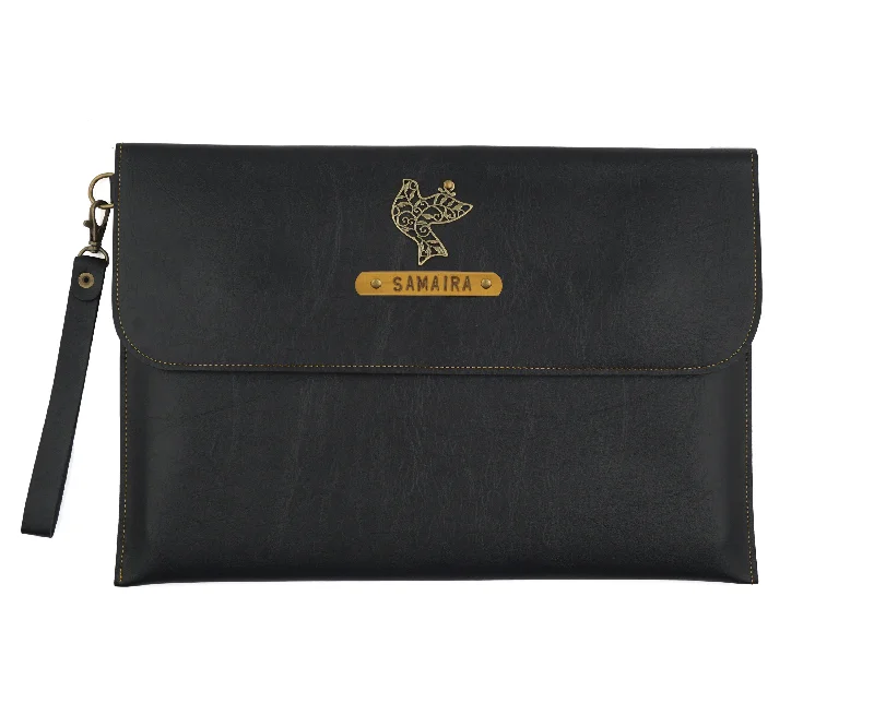 Silver-Plated Passport Covers & Wallets with Gemstone Accents for Elegant WomenBlack Laptop Sleeve