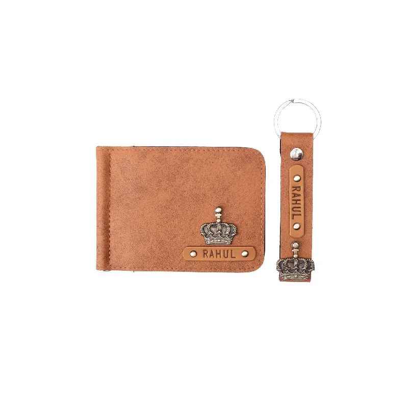 Vegan Leather Passport Covers & Wallets for Environmentally Conscious PeopleCamel Brown Money Clipper & Keychain