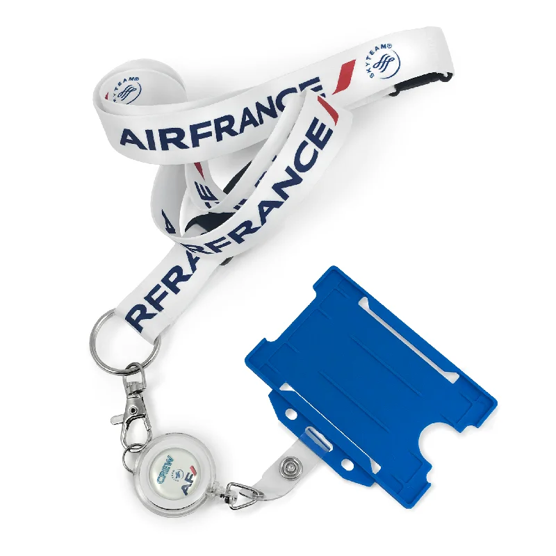 Cartoon-Themed Passport Covers & Wallets for Kids and Young AdultsAir France Logo WHITE Lanyard