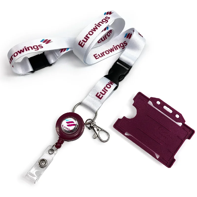 Silver-Plated Passport Covers & Wallets with Gemstone Accents for Elegant WomenEurowings Logo Lanyard Set