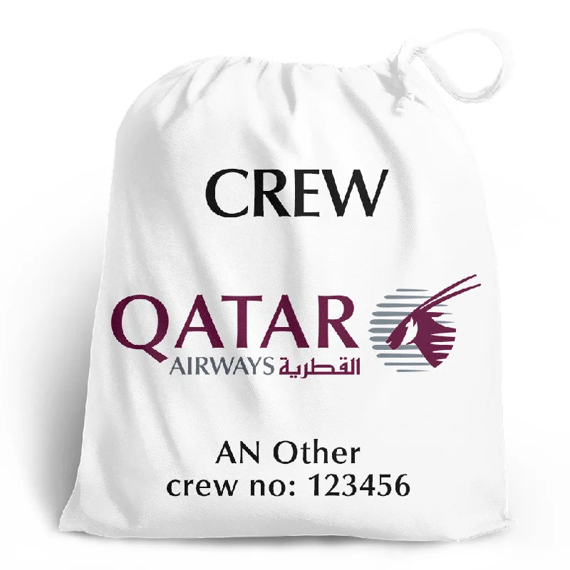 Monogrammed Leather Passport Covers & Wallets as Personalized GiftsQatar Airways Crew-Personalised Shoe Bag