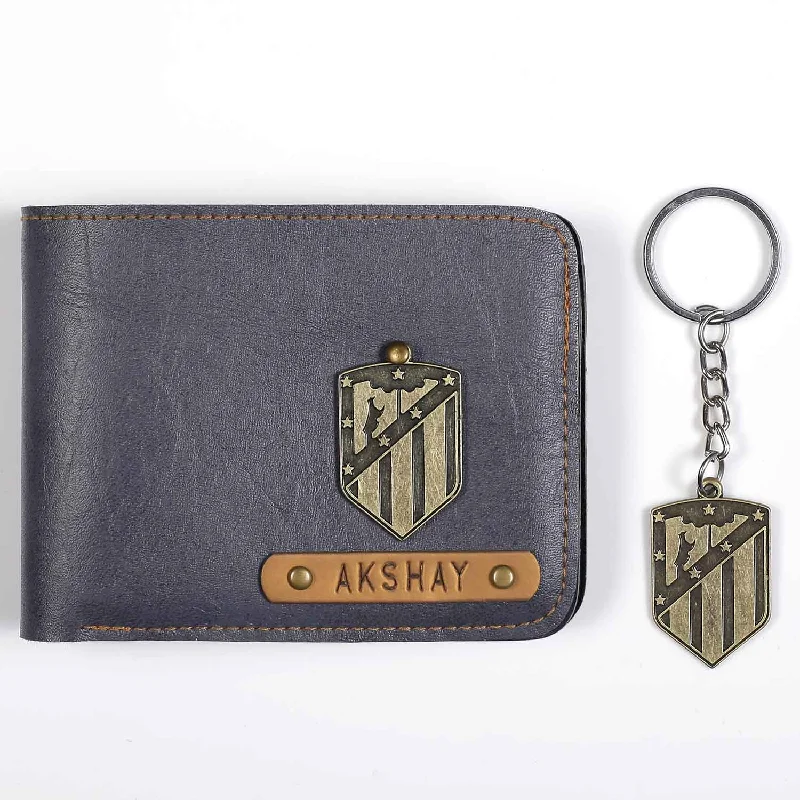 Silver-Plated Passport Covers & Wallets with Gemstone Accents for Elegant WomenPersonalised Mens Wallet - Atletico Madrid