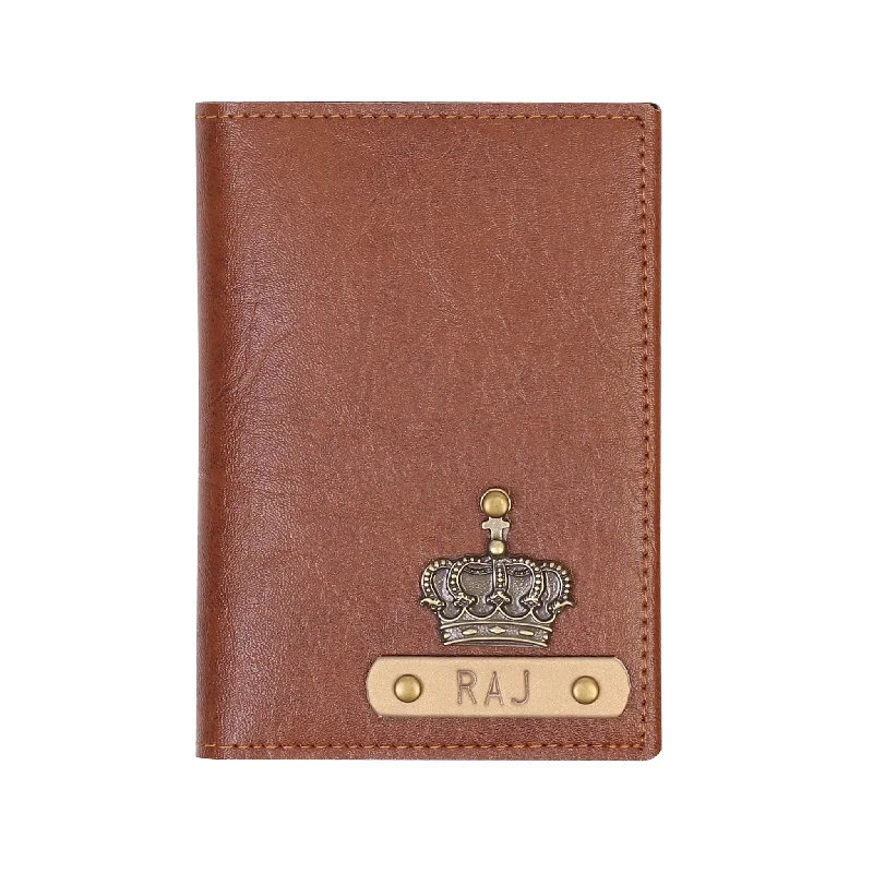 Silver-Plated Passport Covers & Wallets with Gemstone Accents for Elegant WomenTan Brown Bi-Fold Wallet