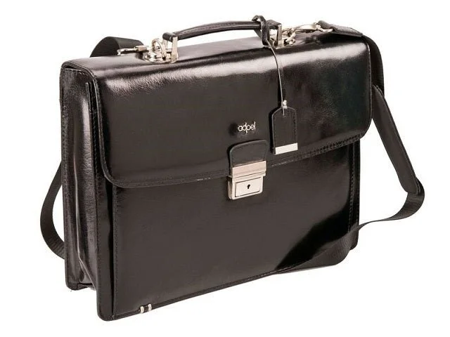 Vintage-style briefcases for a classic lookAdpel Fabio Leather Laptop Briefcase | Black