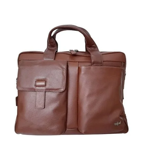 Professional leather briefcases for menBermuda  Napoli Genuine Leather Laptop Bag| Brown