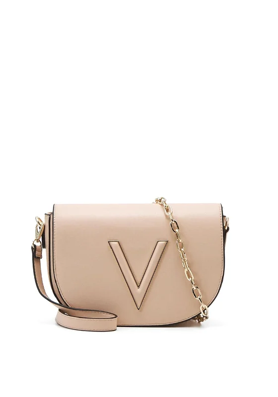 Designer men's crossbody bag with a unique pattern or logoValentino Coney Crossbody Saddle Bag, Pink