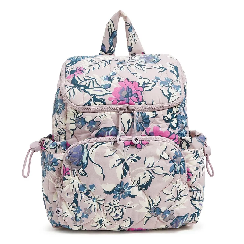 Men's backpack with a separate shoe compartment for gym-goersVera Bradley : Featherweight Backpack in Fresh-Cut Floral Lavender