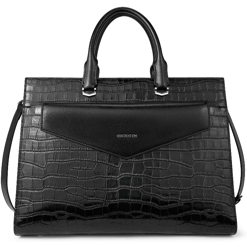 Stylish briefcases for modern professionalsGlora Crocodile Slim Computer Briefcase For Professional Women