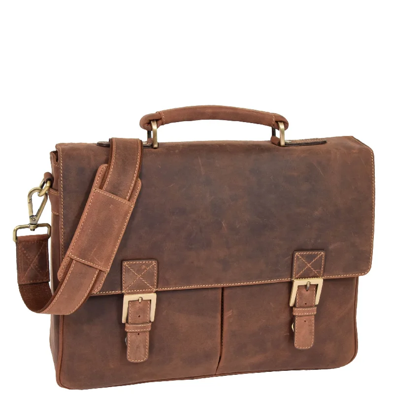 Affordable briefcases for studentsMens Leather Cross Body Flap Over Briefcase Cobar Tan