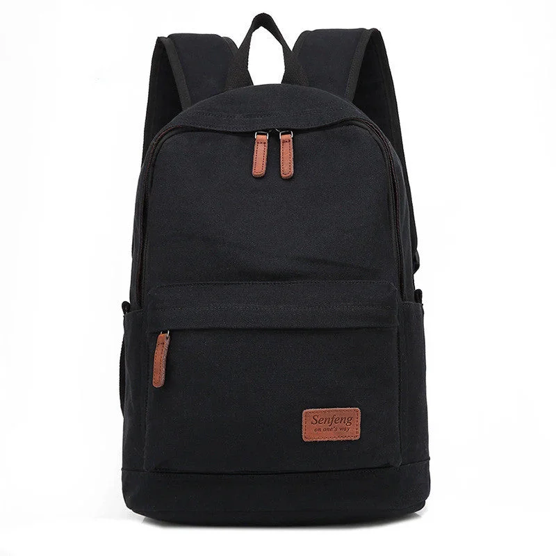 Men's compact backpack with padded shoulder straps for short errandsFactory Direct Sale Men's Backpack Retro Canvas Computer Bag Large Capacity Men's Leisure Travel Backpack