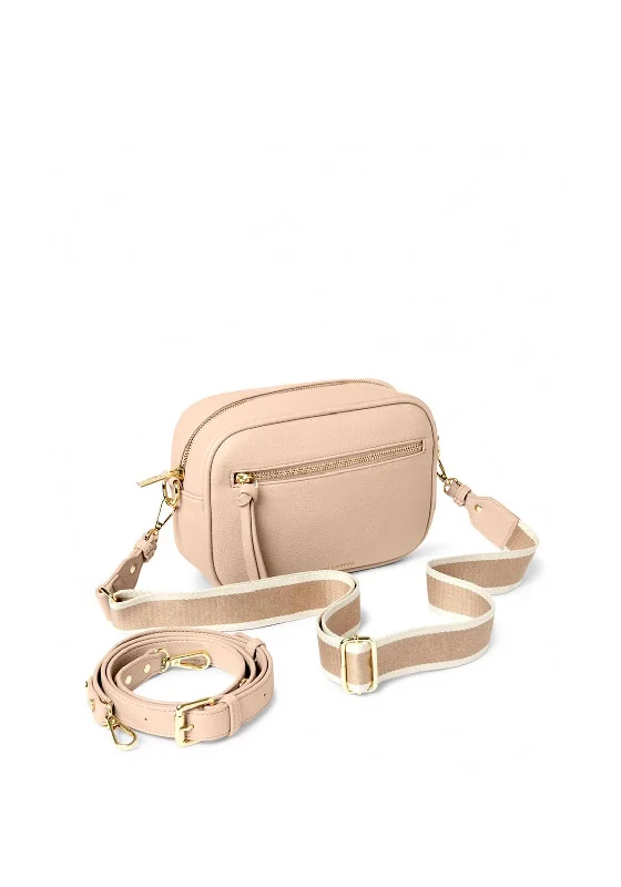 Compact men's crossbody bag for everyday carryKatie Loxton Hallie Double Strap Crossbody Bag, Nude Pink