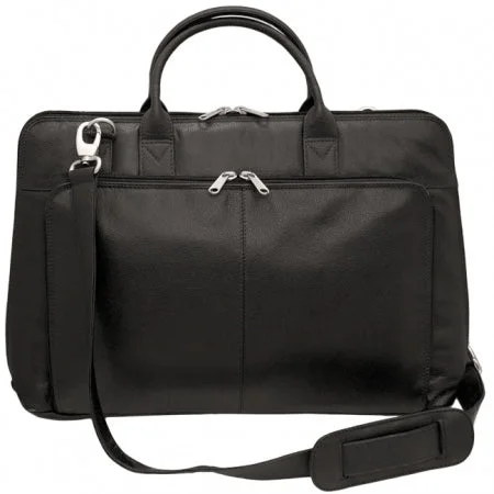 Luxury briefcases for women in the workplaceILI Slim Zip Around Padded Laptop Leather Briefcase